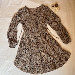 Tan and black SHEIN Dress